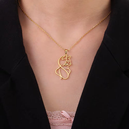 Stylish Shape of Cat Necklace