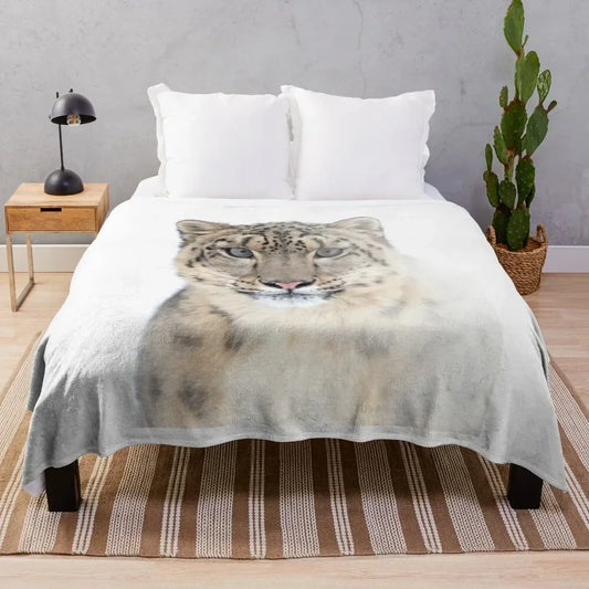 Snow Leopard Throw Blanket 