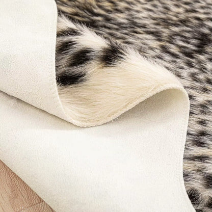 Cheetah Print Faux Cowhide Rug for Bedroom or Office